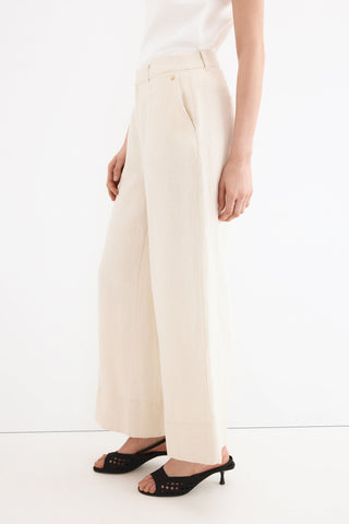 Pantalon Traje Ancho Lino.