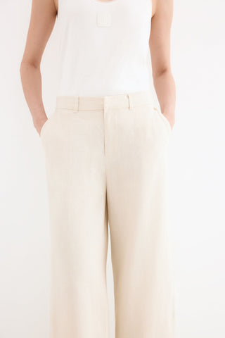 Pantalon Traje Ancho Lino.