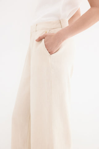 Pantalon Traje Ancho Lino.