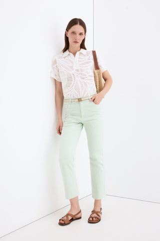 E Pantalon Straight Capri.