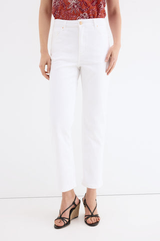 E Pantalon Straight Capri.