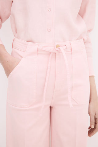 E PANTALON WIDE FLARE TWILL.