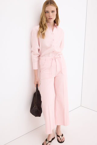 E PANTALON WIDE FLARE TWILL.