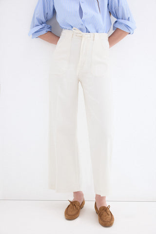 E PANTALON WIDE FLARE TWILL.