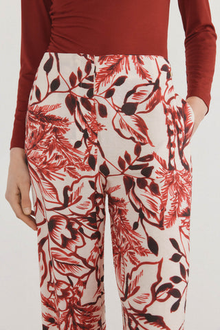 Pantalón Ancho con Estampado Floral