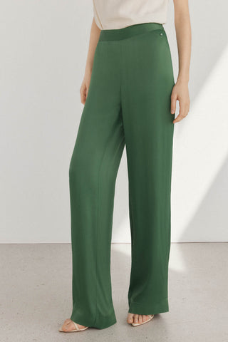 Pantalon Ancho Talle Alto con Logo