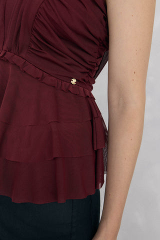 Blusa de Tirantes con Detalle de Tul