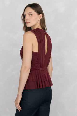 Blusa de Tirantes con Detalle de Tul