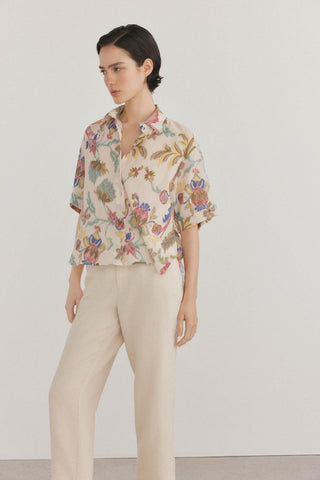 Camisa Manga Corta Estampado Floral