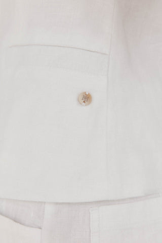 Chaleco con Tiras Trenzadas de Lino