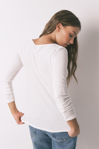 Camiseta Manga Larga con Detalle Encaje