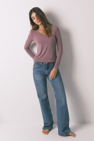 Camiseta Manga Larga Cuello V