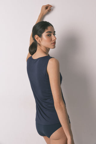 Camiseta de Tirantes Escote V con Encaje