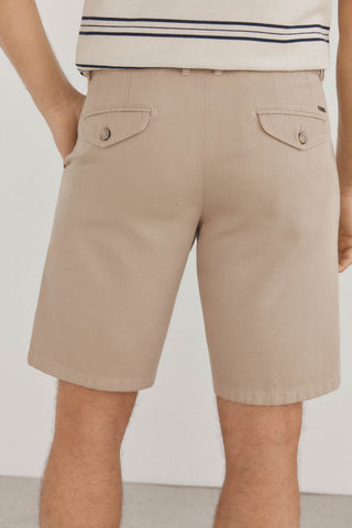 Short Regular Fit con Bolsillos de Algodón