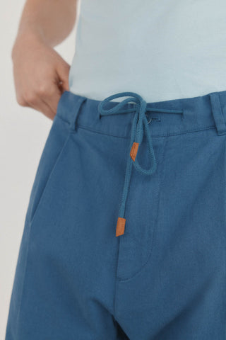 Short Regular Fit con Cordón de Algodón