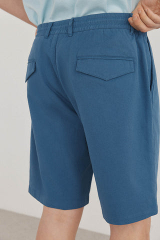 Short Regular Fit con Cordón de Algodón