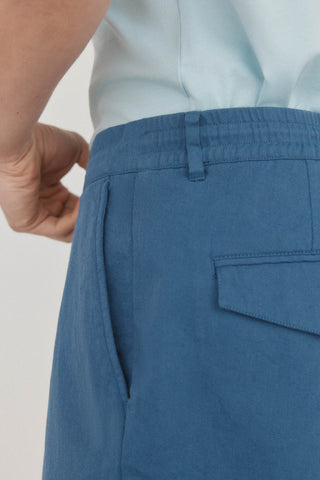 Short Regular Fit con Cordón de Algodón