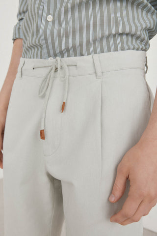 Short Regular Fit con Cordón de Algodón