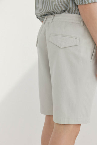 Short Regular Fit con Cordón de Algodón