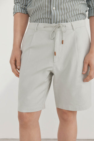 Short Regular Fit con Cordón de Algodón