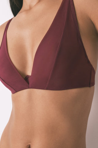 Sujetador Halter con Relleno Detalle Espalda