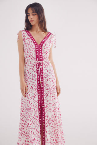 Vestido de Tirantes Anchos con Estampado