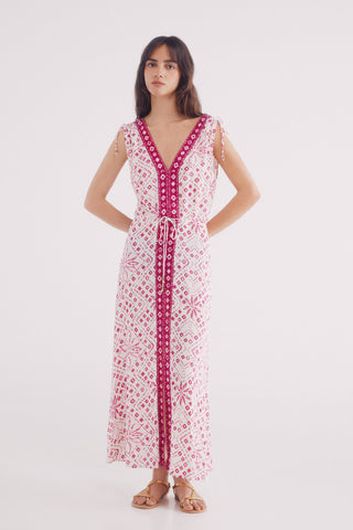 Vestido de Tirantes Anchos con Estampado