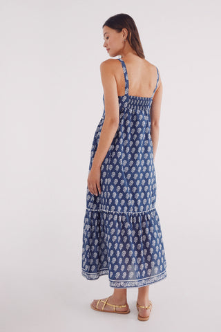 Vestido Midi con Estampado Paisley.