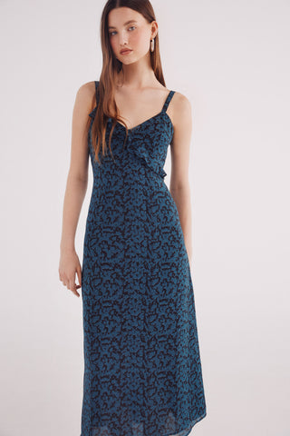 Vestido Midi de Tirantes con Estampado