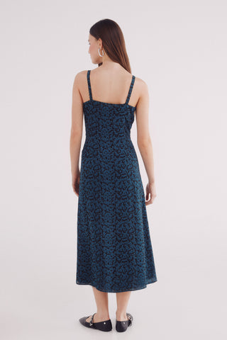 Vestido Midi de Tirantes con Estampado