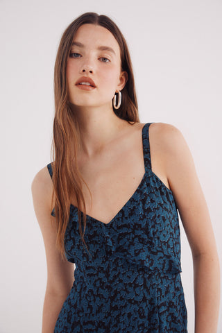 Vestido Midi de Tirantes con Estampado