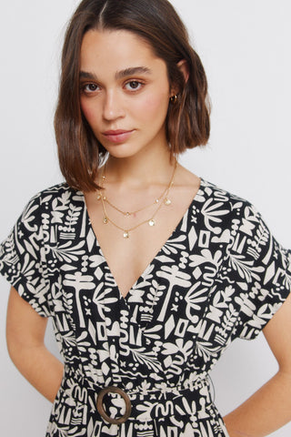 Vestido Camisero Manga Corta con Cinturón