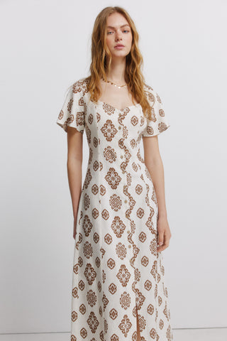 7.T.M.Midi Lino Mc Mandala Marron.