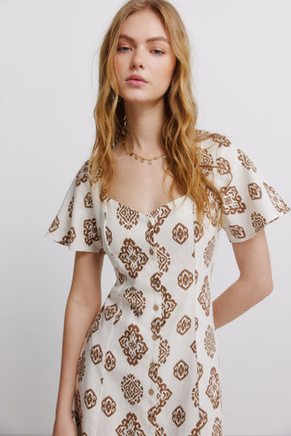 7.T.M.Midi Lino Mc Mandala Marron.