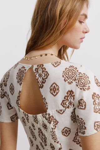 7.T.M.Midi Lino Mc Mandala Marron.