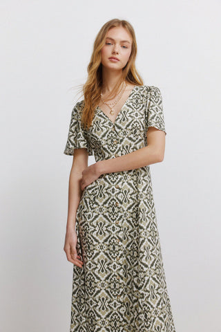 S/S Printed Dress.