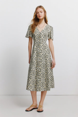 S/S Printed Dress.