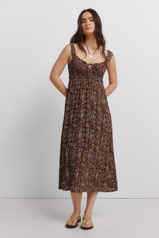 Smocked Midi Dress.