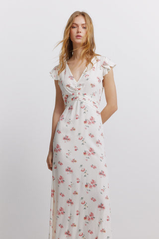 Floral Print Midi Dress.