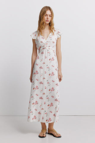 Floral Print Midi Dress.