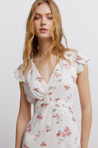 Floral Print Midi Dress.