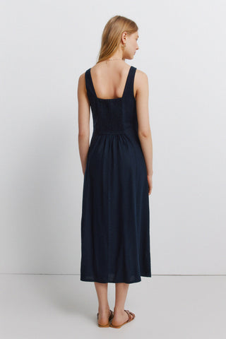 Basic Square Neckline Midi Dress.