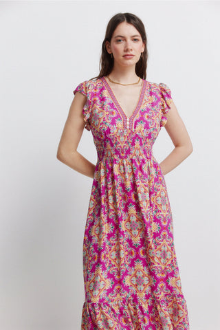 0.5.G.M.Midi Vis Slub Fucsia Aop.