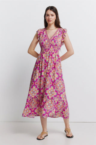 0.5.G.M.Midi Vis Slub Fucsia Aop.