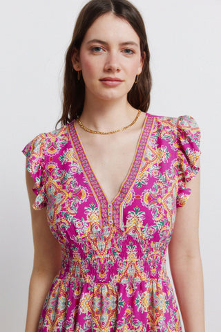 0.5.G.M.Midi Vis Slub Fucsia Aop.