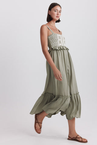 1.Gym.M.Midi Bambul Khaki Bordado.