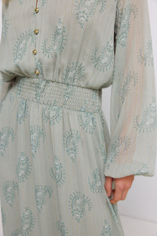 Frqs.Me.Midi Ml Paisley Azul.