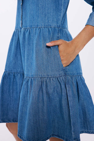 Vestido Denim Manga Larga