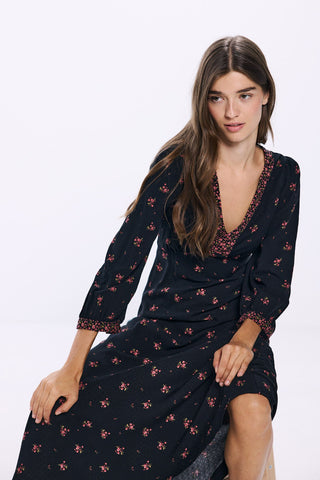 Vestido Manga Larga con Estampado