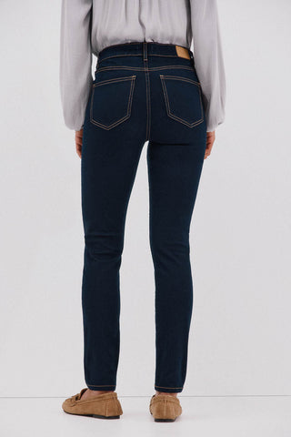 Jeans Skinny Talle Medio con Bolsillos